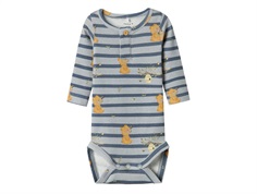 Name It quarry bear striped bodysuit